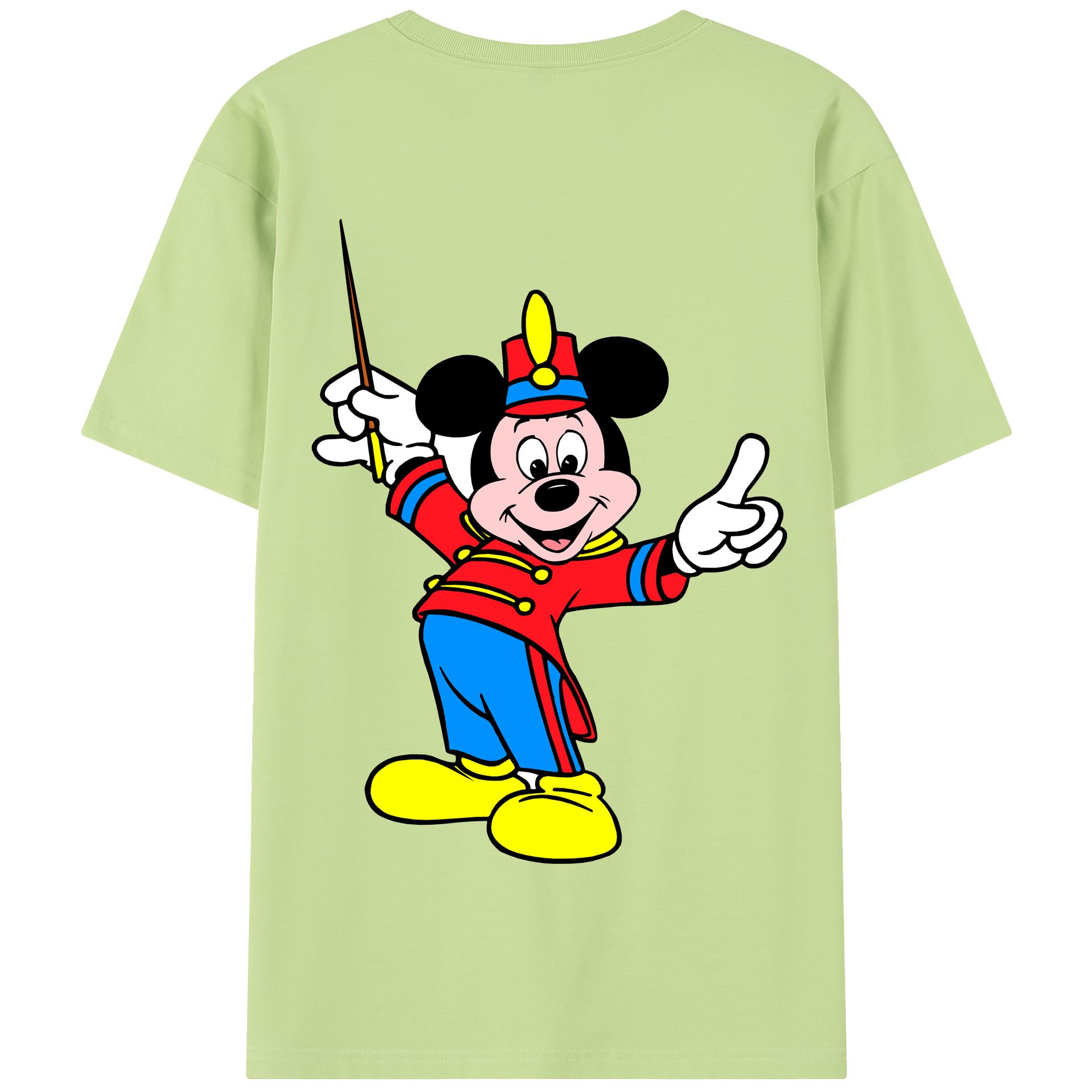（画像用） ミッキーマウス Mickey Mouse 綿100％半袖Tシャツ（背面プリント）